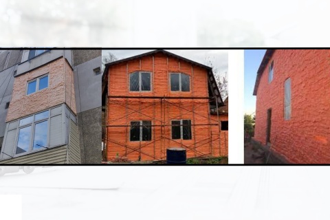 Утепление фасада полиуретановым утеплителем Полинор